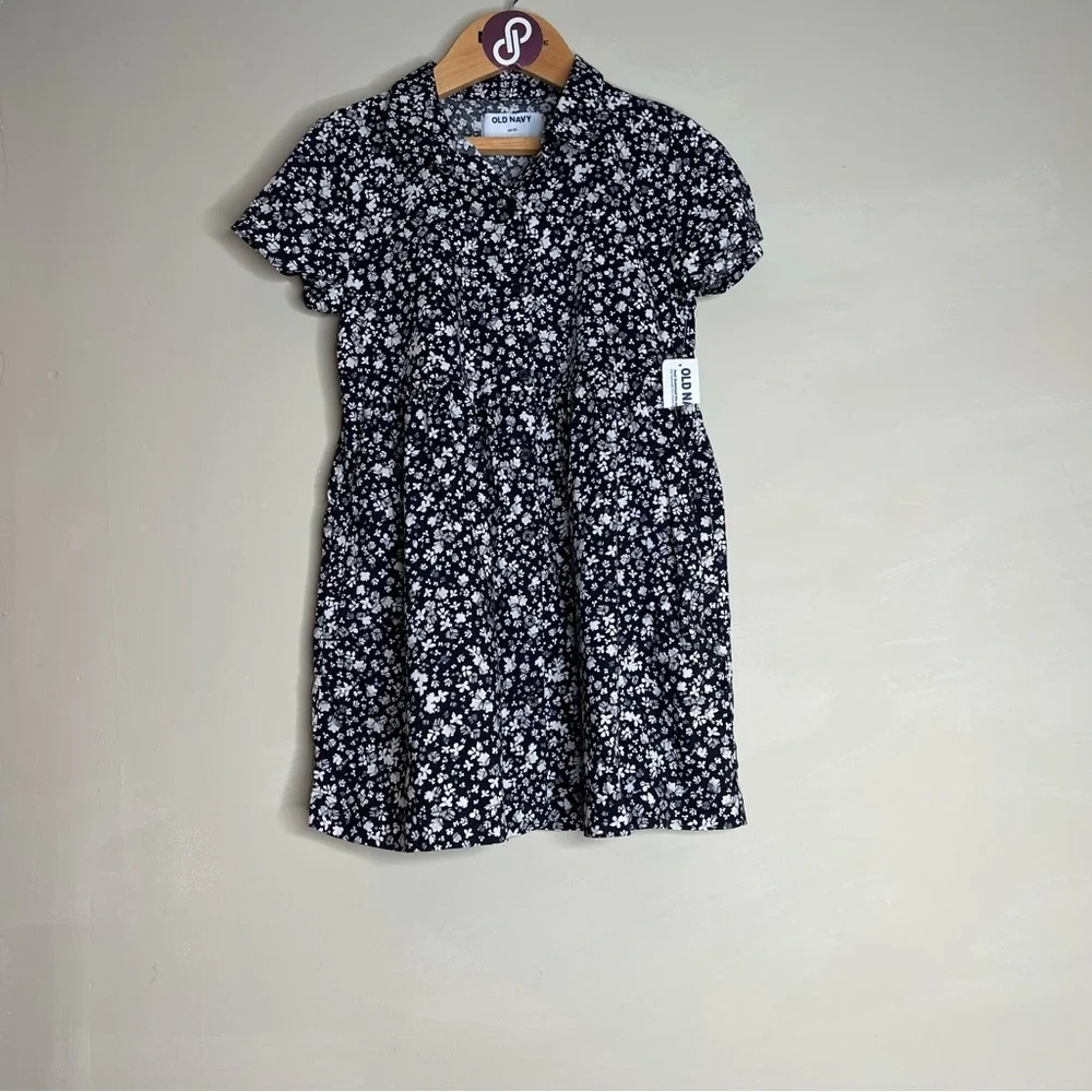 Old Navy Kids' Short-Sleeve Floral-Print Swing Dress size 5